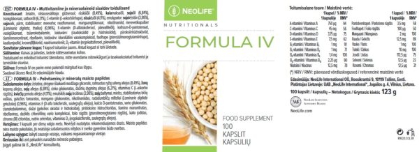 Polivitaminai ir mineralai „Formula IV“