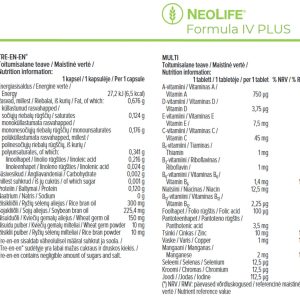 Polivitaminų ir mineralų maisto papildas „Formula IV Plus“