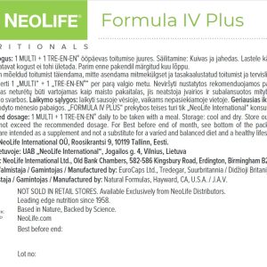 Polivitaminų ir mineralų maisto papildas „Formula IV Plus“