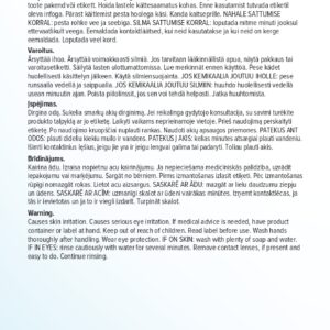 G1 skalbimo priemonė, instrukcija