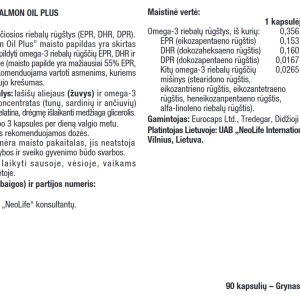 Žuvies taukai „Omega-3 Salmon Oil Plus“