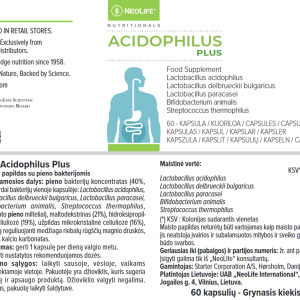 Gerosios bakterijos „Acidophilus Plus“