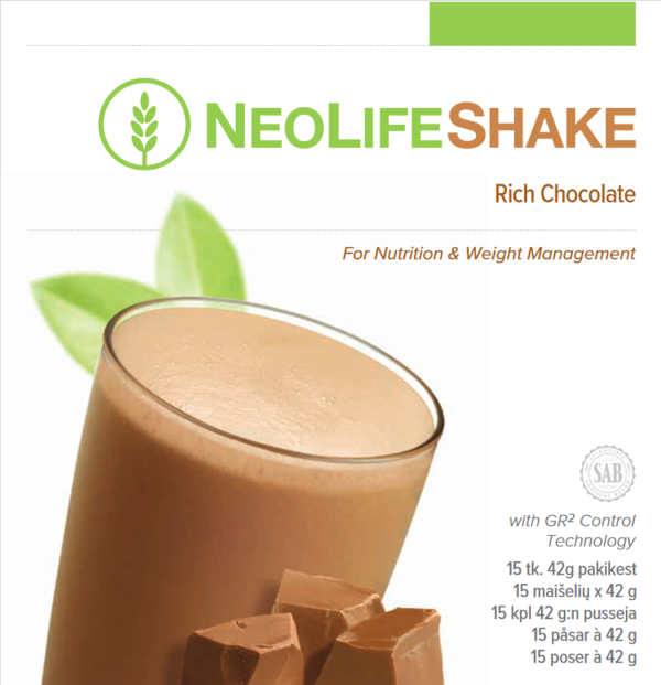 Baltyminis gėrimas „NeoLifeShake“ - šokolado skonio maisto pakaitalas