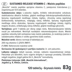 Vitaminas C „Sustained Release Vitamin C“